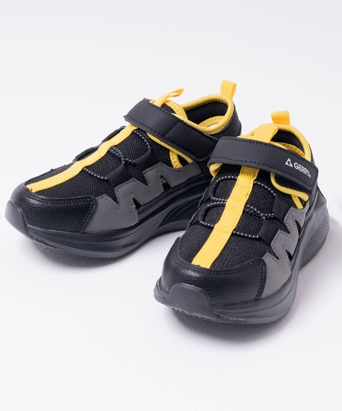 YELLO スニーカーサンダル　ブラック GERRY サンダル ジェリー ブランド ロゴ マジックテープ 調整可能