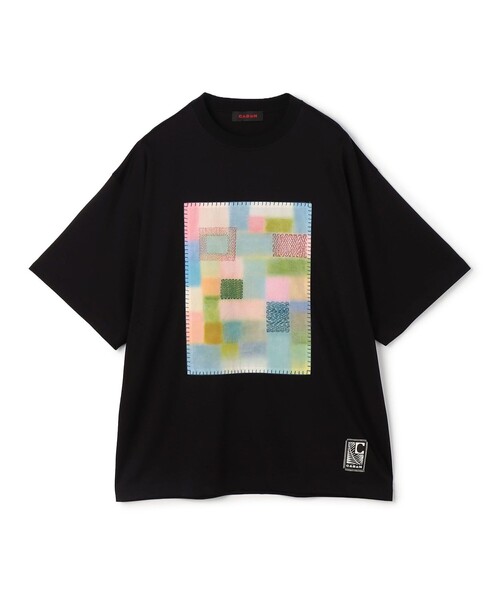 CABaN tシャツ スビンコットン モザイクプリントTシャツ メンズ