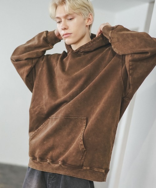 Shoowtime（ショウタイム） パーカー ピグメントダイオーバーサイズ