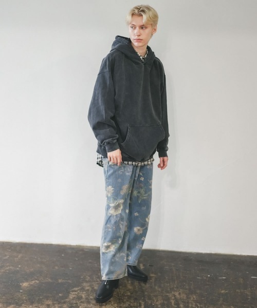 Shoowtime（ショウタイム） パーカー ピグメントダイオーバーサイズ