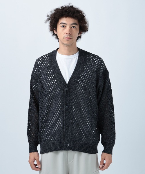BAYFLOW（ベイフロー） カーディガン BIGメッシュニットカーディガン