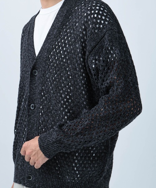 BAYFLOW（ベイフロー） カーディガン BIGメッシュニットカーディガン