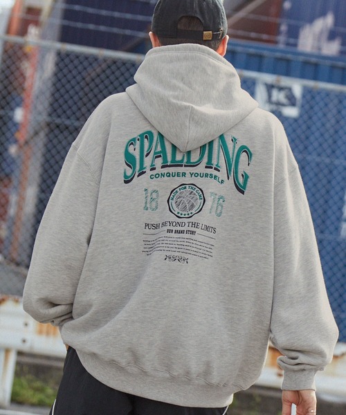 SPALDING（スポルディング） パーカー 別注 ロゴ刺繍/プリント