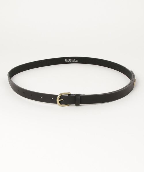 STUD LETTER BELT オレンジ レザー ベルト STUD LETTER BELT オレンジ レザー ベルト