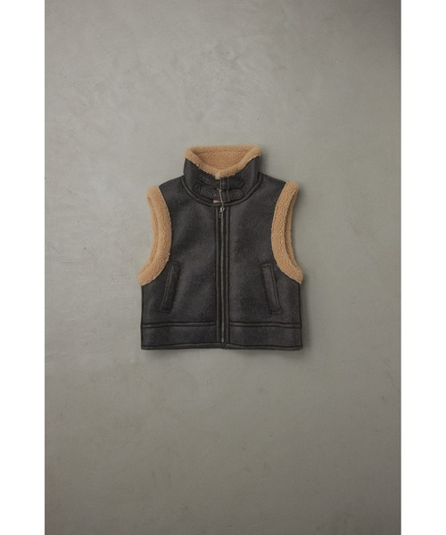 BLACK BY MOUSSY コート ムートンコート fake mouton vest(フェイク 
