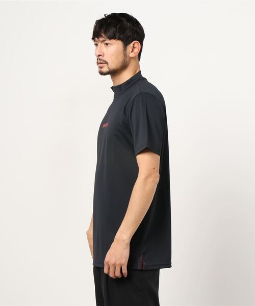 ブリーフィングメンズハイネック半袖サイズLネイビー ブリーフィング