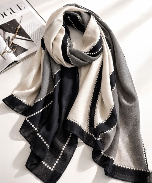 naptime. ストール black（SIZE：F） 楽天市場】ストール カシミヤ ストール 大判 マフラー 母の日ギフト