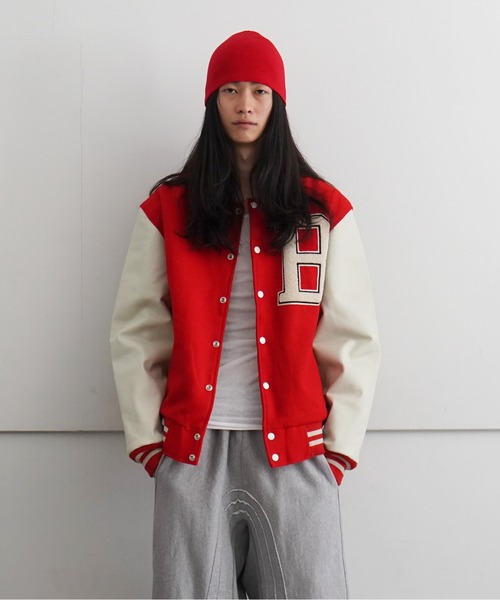 Basketcase ブルゾン アウター Basketcase KITTY ， letterman メンズ