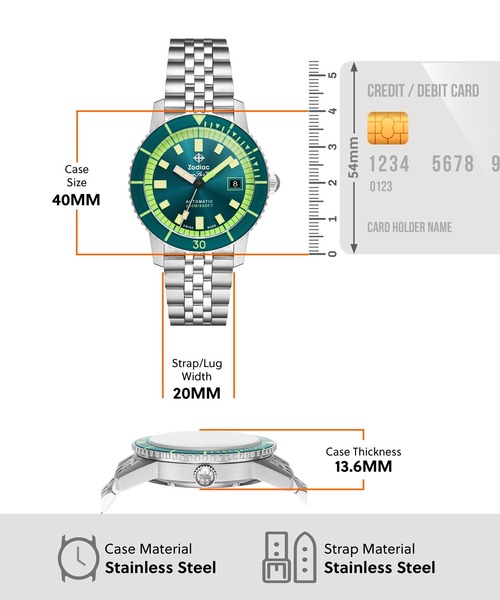ZODIAC（ゾディアック） 腕時計 腕時計 メンズ アナログ ステンレス