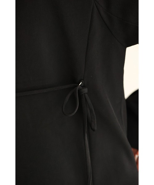 cawaii ジャケット ノーカラージャケット （黒）フレア袖のノーカラー