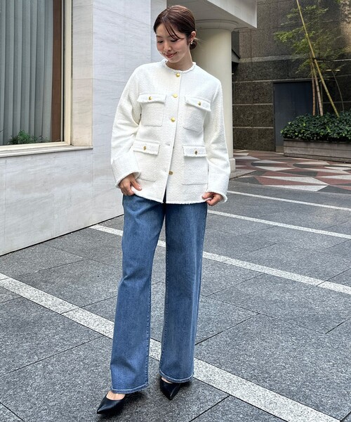 UNFILO（アンフィーロ） ジャケット ノーカラージャケット ツイード