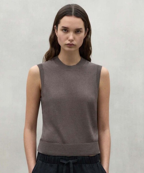 ニット セーター MELIA サマーニット ベスト / MELIA LINEN KNITTED SWEATER WOMAN レディース