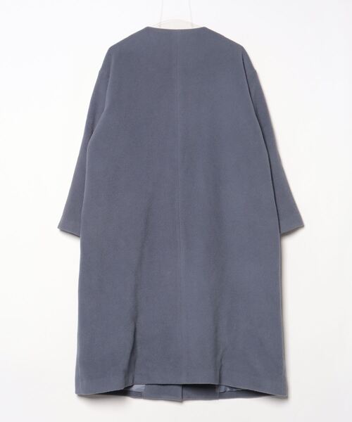 「N.（N. Natural Beauty Basic）」 ノーカラーコート MEDIUM ブルー レディース_画像2