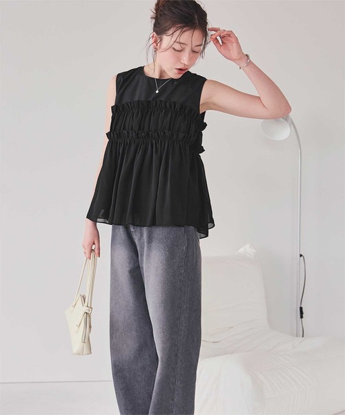 専用♡イタリア購入 ふわふわシフォンドッキングプリーテッド