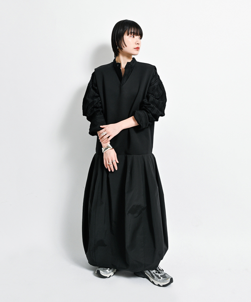 CITYSHOP ワンピース COMBI BALLOON DRESS：ワンピース