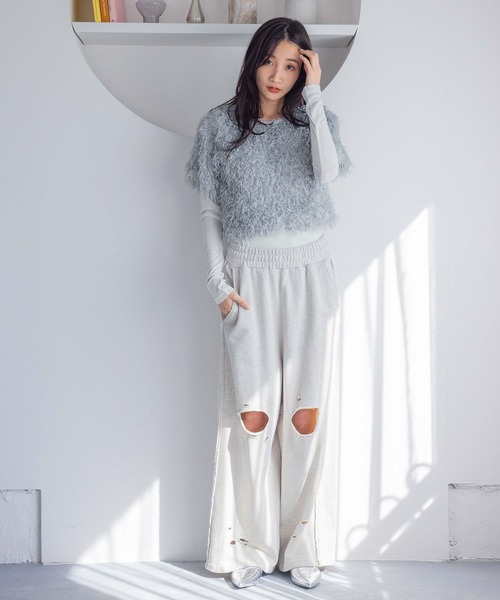 なるページ LOWRYS FARM（ローリーズファーム） tシャツ 2WAYフリンジフェザー