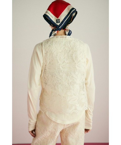 ベスト・ジレ No.0192 lace vest SHIRT No.0192 lace vest SHIRT ベスト・ジレ