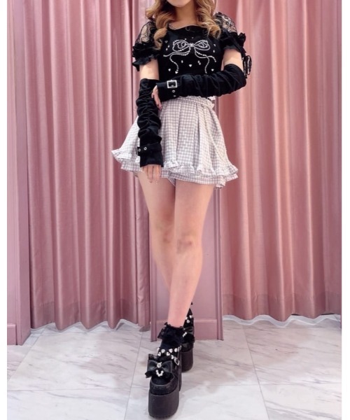 Ank Rouge パンツ フリフリリボンスカパン レディース