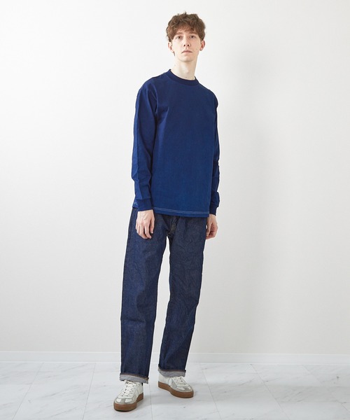 レア！BLUE LINE I ♥ S 長袖Tシャツ Sサイズ ミマ tシャツ 「MiMAAi」阿波藍本藍染めロングスリーブTEE メンズ