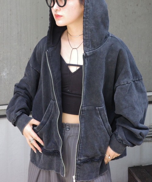 パーカー Short hoodie（スウェットフーディー） レディース
