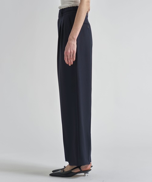 ワイドパンツ パンツ 「INSCRIRE/アンスクリア」Wool Easy Pants/ウールイージーパンツ/ワイドストレートスラックス レディースの画像