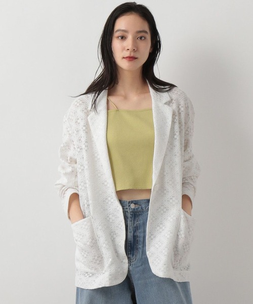 ホワイト フード付き ジャケット レース付き フード付きクロスジャケット - オフホワイト | ZARA Japan / 日本