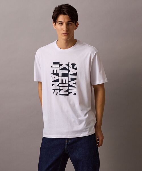【 】CKJグラフィッククルーネックTシャツ◆送料無料 Calvin Klein - スタンダードロゴ リラックスクルーネックT