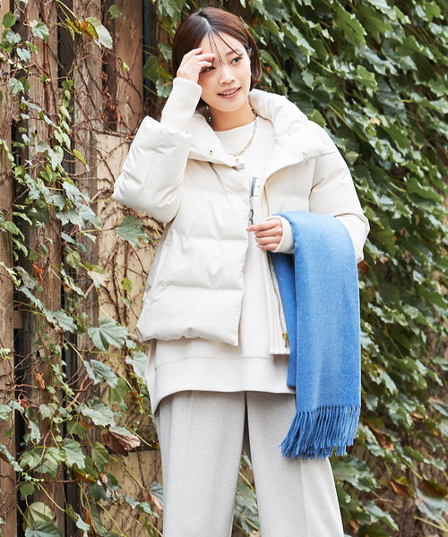 「abahouse mavie」 ダウンジャケット 38 アイボリー レディース_画像2