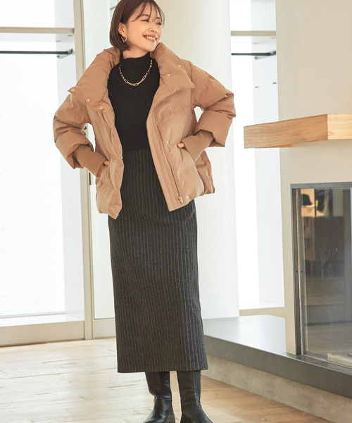 「abahouse mavie」 ダウンジャケット 38 アイボリー レディース_画像7