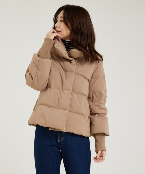 「abahouse mavie」 ダウンジャケット 38 アイボリー レディース_画像8