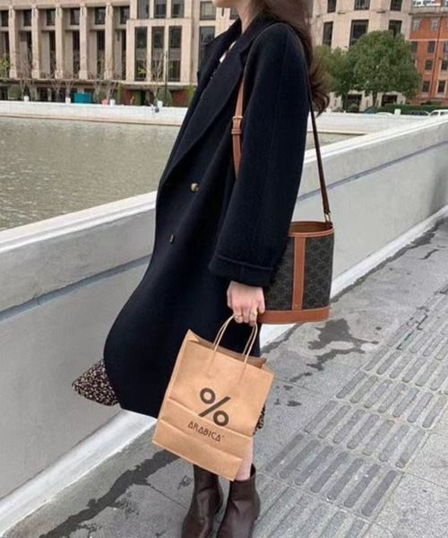 「SPIGA」 「cadbury」ピーコート MEDIUM ピンク レディース_画像2