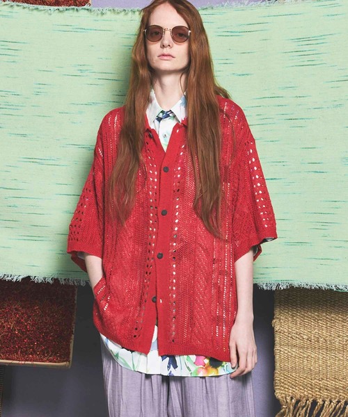 MAISON SPECIAL メゾンスペシャル　ハンドクロシェニットシャツ MAISON SPECIAL（メゾンスペシャル） セーター ニット メンズ