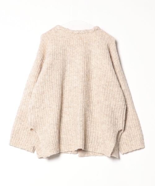 「LOWRYS FARM」 ニットカーディガン FREE ベージュ レディース_画像2