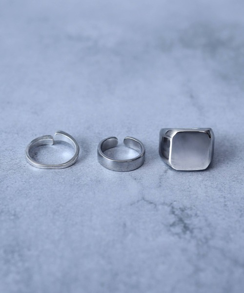 シルバーリングセット 3点 DEAL DESIGN【ディールデザイン】シルバー リング 指輪 ゲート