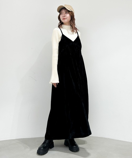 「Heather」 キャミソールワンピース FREE グレー レディース_画像3