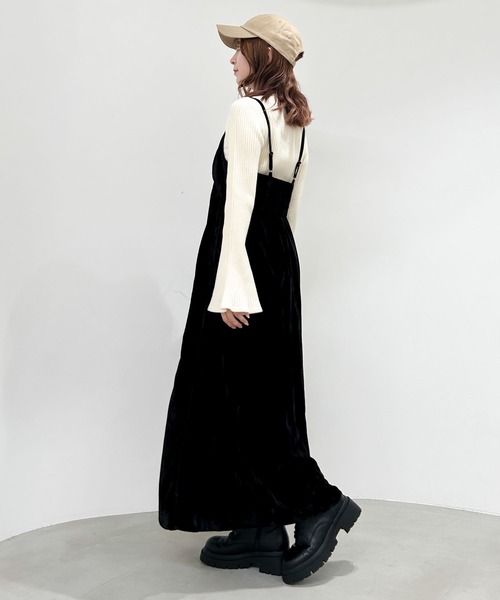 「Heather」 キャミソールワンピース FREE グレー レディース_画像4