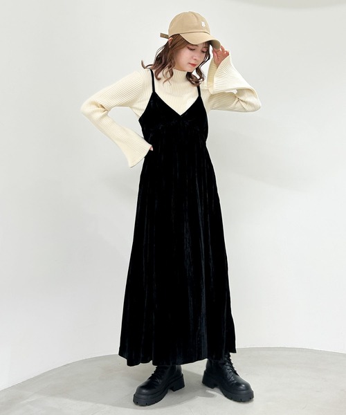 「Heather」 キャミソールワンピース FREE グレー レディース_画像5