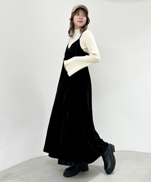 「Heather」 キャミソールワンピース FREE グレー レディース_画像6