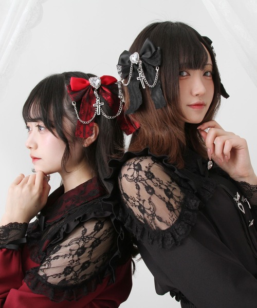 こだわり秋デザイン 黒うさちゃん ハートヘアゴム m1820081h-bk_1200x1200.jpg?v=