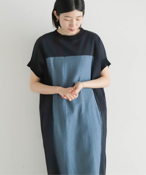 NOMBRE IMPAIR ワンピース TCカットコンビ リブ付キバンザイ