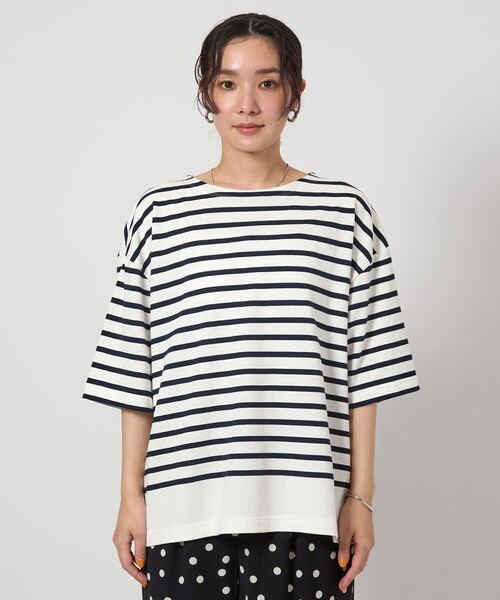 tシャツ パネルボーダースリットカットソー レディース 楽天市場】パネルボーダー（Tシャツ・カットソー｜トップス
