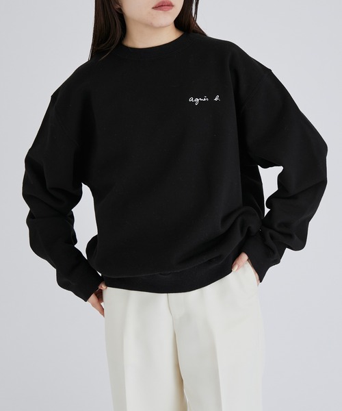 「agnes b.」 スウェットカットソー「Adam et Ropeコラボ」 S ブラック レディース