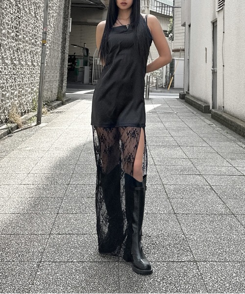 LVEU. ワンピース 「LVEU.」レース切り替えキャミワンピース