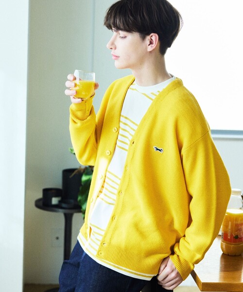 「TOWNCRAFT」 ニットカーディガン LARGE ブラック メンズ_画像9