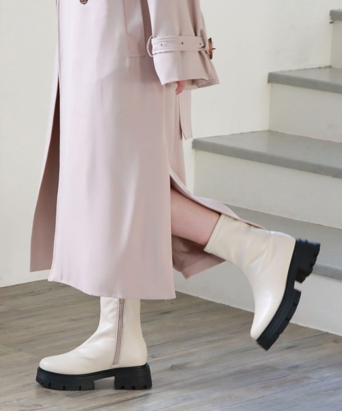 「archives」 ショートブーツ LARGE アイボリー レディース_画像7