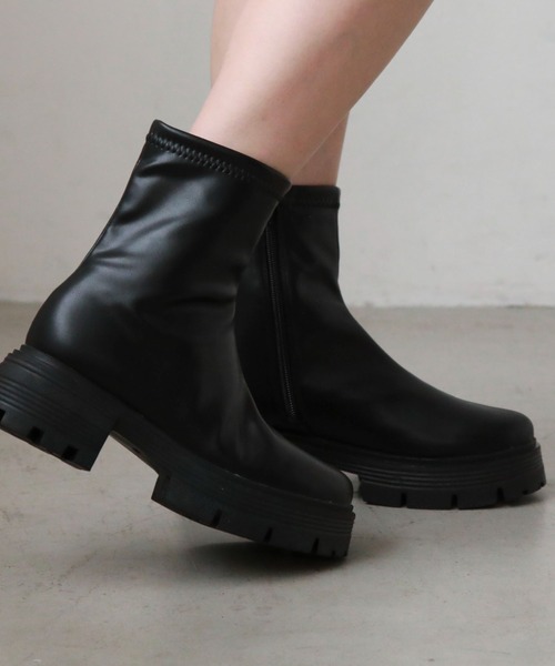 「archives」 ショートブーツ LARGE アイボリー レディース_画像9