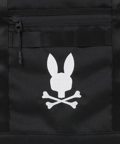 【新品未使用】PSYCHO BUNNY トートバッグ 大容量 ブラック Psycho Bunny（サイコバニー） トートバッグ CORDURA fabric トート