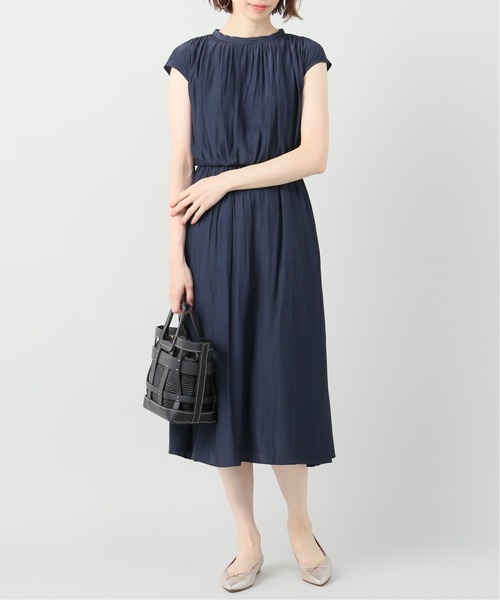 「La TOTALITE」 ノースリーブワンピース 36 ネイビー レディース_画像5