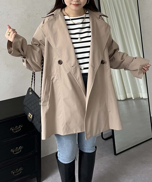 「prose verse」 トレンチコート SMALL ベージュ レディース_画像6