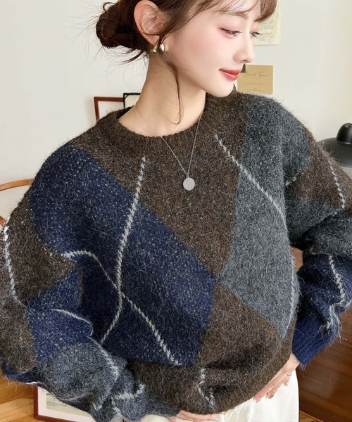 アーガイルニットプルオーバー アーガイルニットプルオーバー｜WEGO（ウィゴー） – WEGO ONLINE STORE
